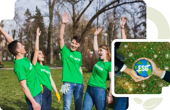Volunteers supporting ESG and social compliance in global supply chains