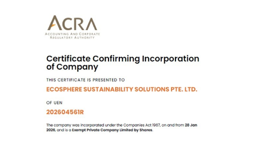 ACRA Certificate of Incorporation